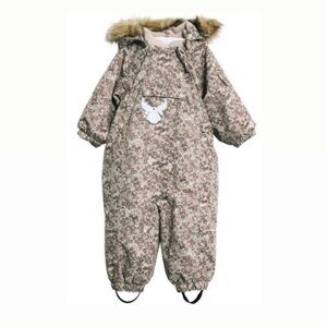 WHEAT Dusty Purple and Gray Floral Snowsuit